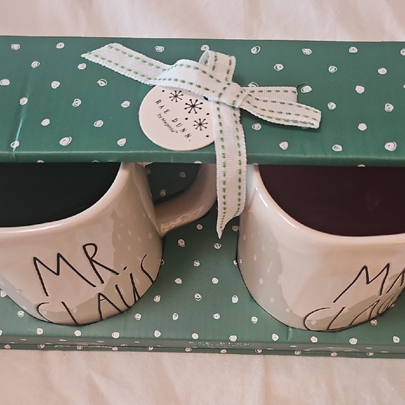 Rae Dunn White Mr. and Mrs. Claus Mug Set - Picture 2 of 3